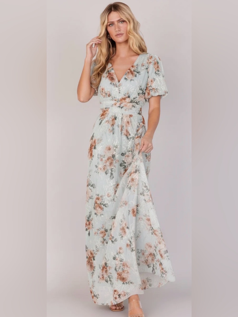 Baltic Born Ardley Maxi Dress- Sage Floral 1X - Picture 3 of 16